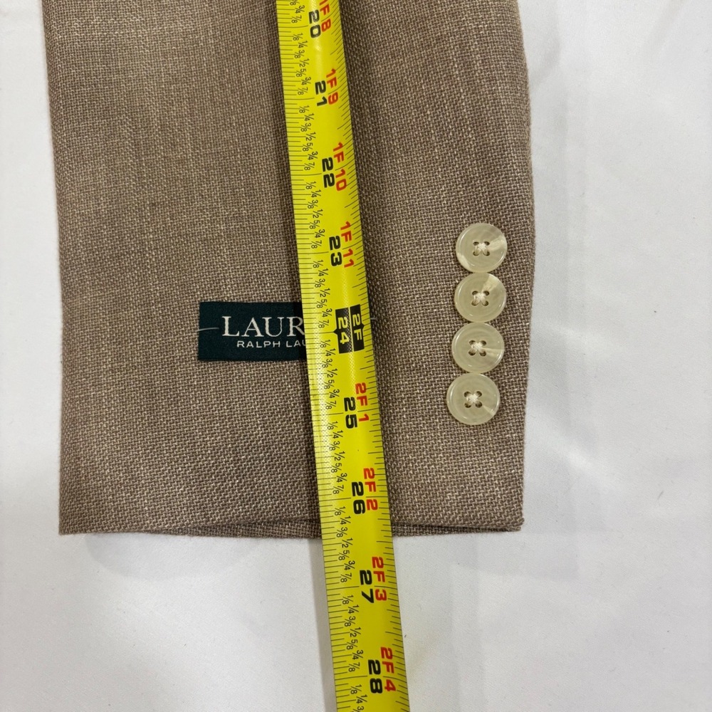 Lauren Ralph Lauren UltraFlex Blazer Mens 44L Tan Linen Blend Sport Coat NWT - Picture 11 of 12
